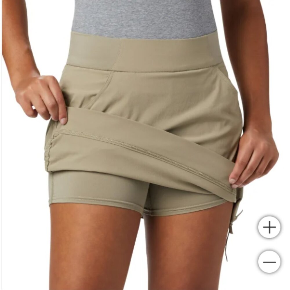 Columbia Womens Skort Tan Marina Bay Skirt Pockets Stretch UPF 50 Inner Shorts - Picture 5 of 5